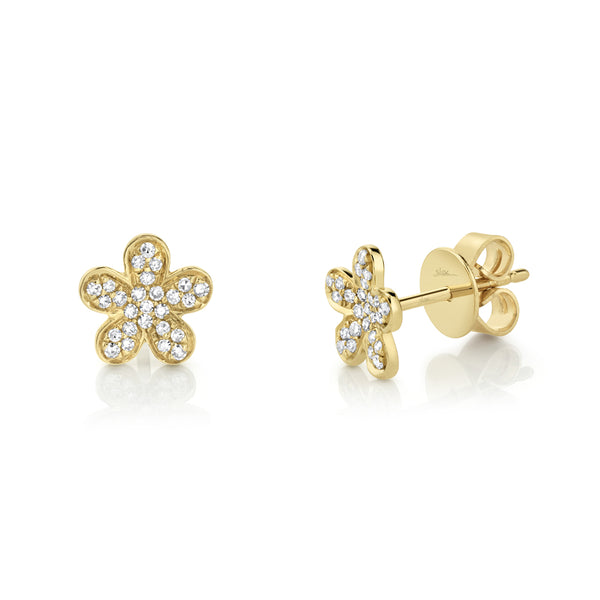 Diamond Halo Stud Earrings