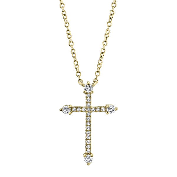 0.17CT DIAMOND CROSS NECKLACE – Shy Creation
