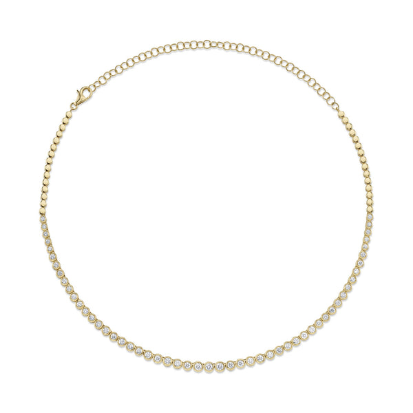 3.53CT DIAMOND BEZEL TENNIS NECKLACE – Shy Creation