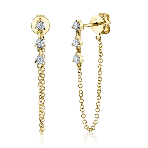 ピアス MONDAY EDITION CHAIN-SHAPED EARRINGS (MEDIUM) 4BUK420 Round and Pear CZ Half Circle Earrings – CZ by Kenneth Jay Lane