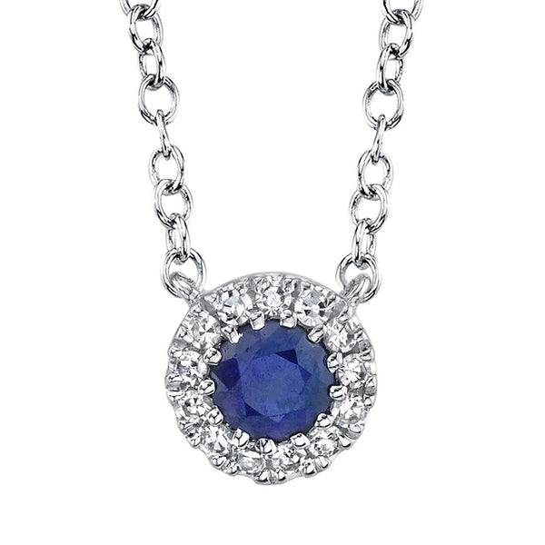 Eden Blue Sapphire & Diamond Pendant Necklace – Shy Creation