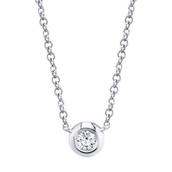 0.05CT DIAMOND BEZEL NECKLACE – Shy Creation