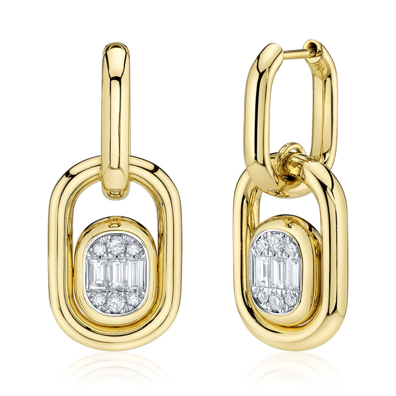 0.40CT DIAMOND BAGUETTE EARRING