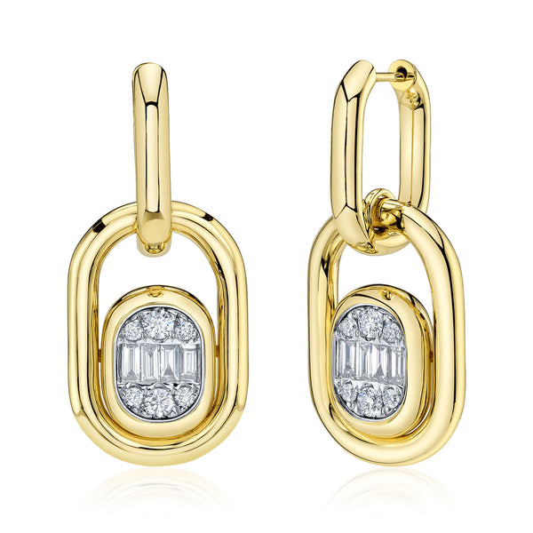 1.10CT DIAMOND BAGUETTE EARRING