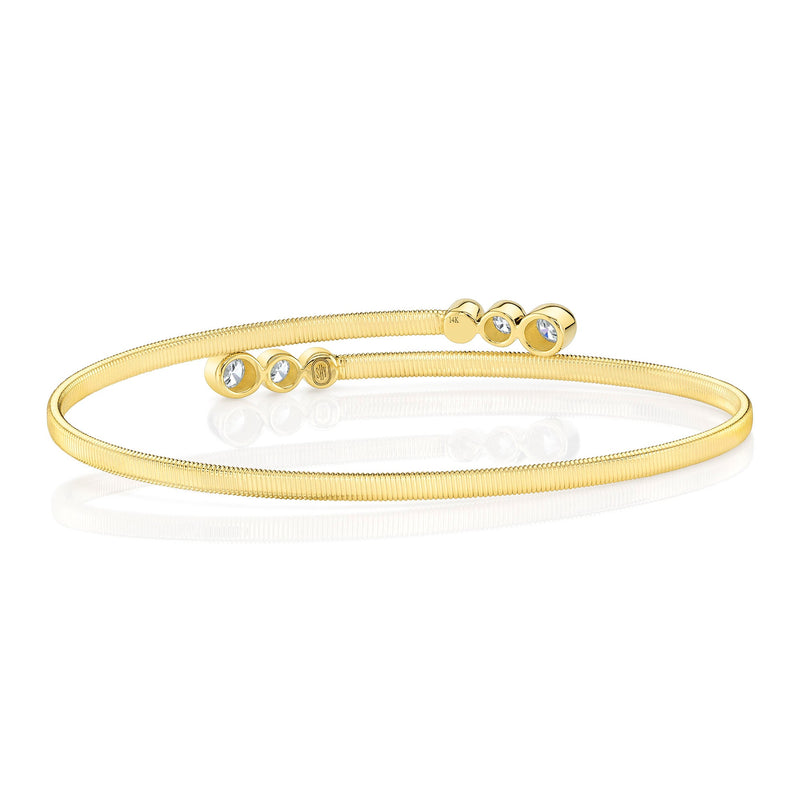 0.58CT DIAMOND BEZEL BANGLE