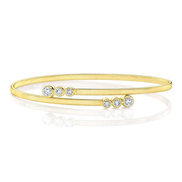 0.58CT DIAMOND BEZEL BANGLE