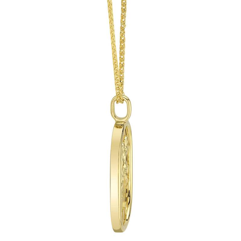 0.02CT DIAMOND ZODIAC AQUARIUS WATER BEARER STAR MATTE CHOPIN CHAIN NECKLACE