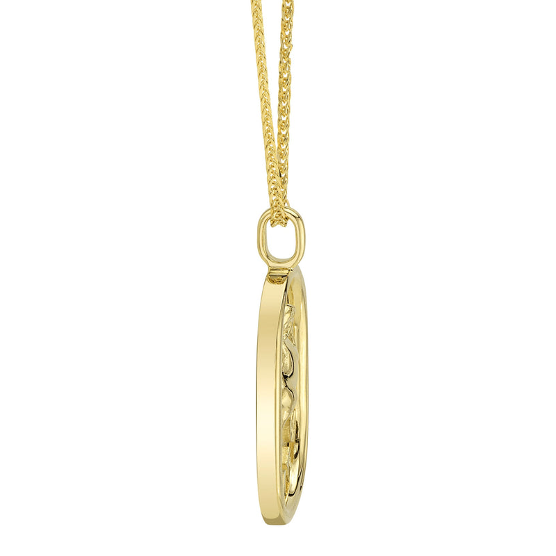 0.02CT DIAMOND ZODIAC ARIES RAM STAR MATTE CHOPIN CHAIN NECKLACE
