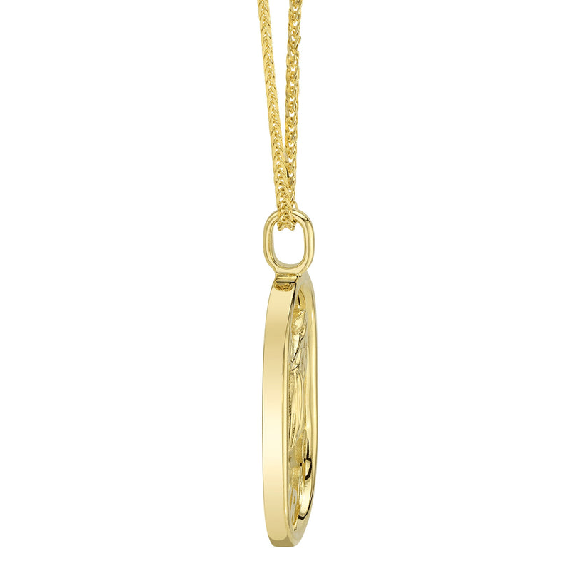 0.02CT DIAMOND ZODIAC VIRGO MAIDEN STAR MATTE CHOPIN CHAIN NECKLACE