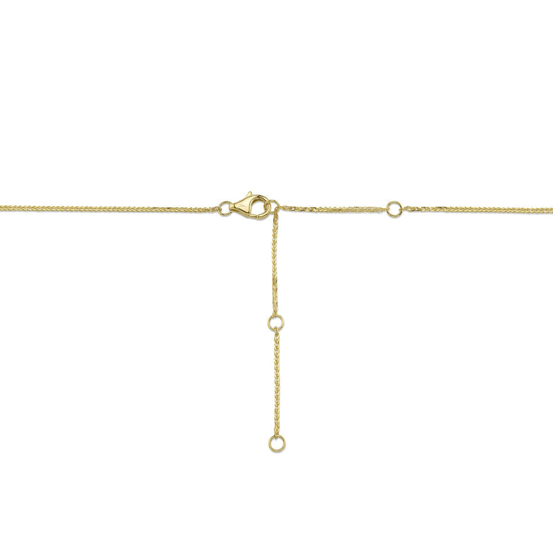 0.02CT DIAMOND ZODIAC SAGITTARIUS ARCHER STAR MATTE CHOPIN CHAIN NECKLACE