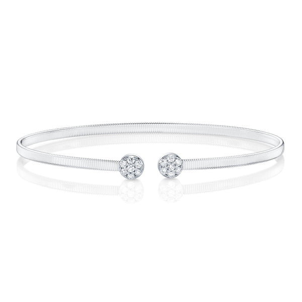 0.22CT DIAMOND PAVE CIRCLE BANGLE