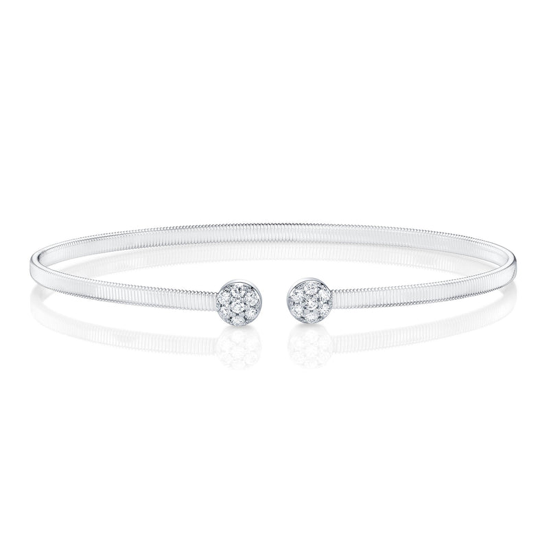 0.22CT DIAMOND PAVE CIRCLE BANGLE