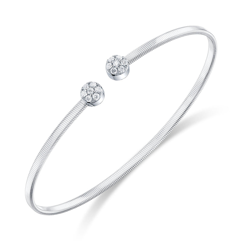 0.22CT DIAMOND PAVE CIRCLE BANGLE