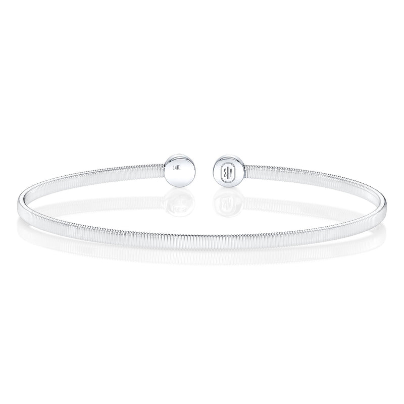 0.22CT DIAMOND PAVE CIRCLE BANGLE