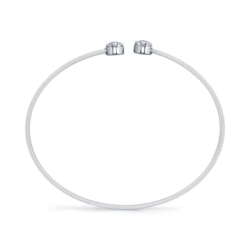 0.22CT DIAMOND PAVE CIRCLE BANGLE