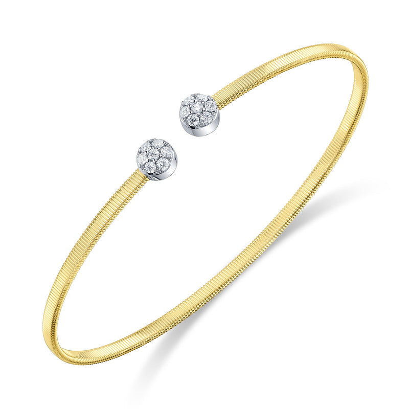 0.22CT DIAMOND PAVE CIRCLE BANGLE