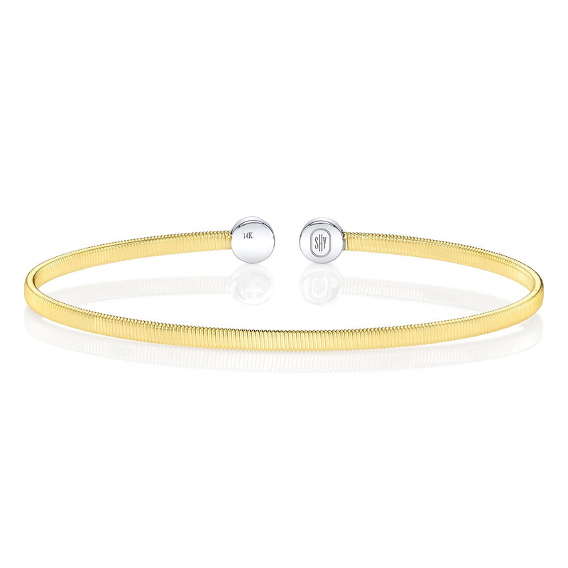 0.22CT DIAMOND PAVE CIRCLE BANGLE