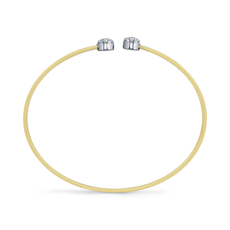 0.22CT DIAMOND PAVE CIRCLE BANGLE