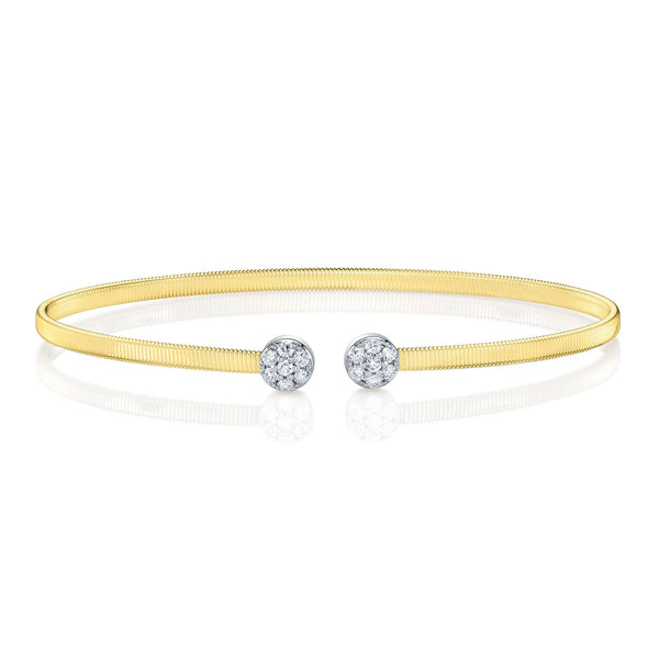 0.22CT DIAMOND PAVE CIRCLE BANGLE