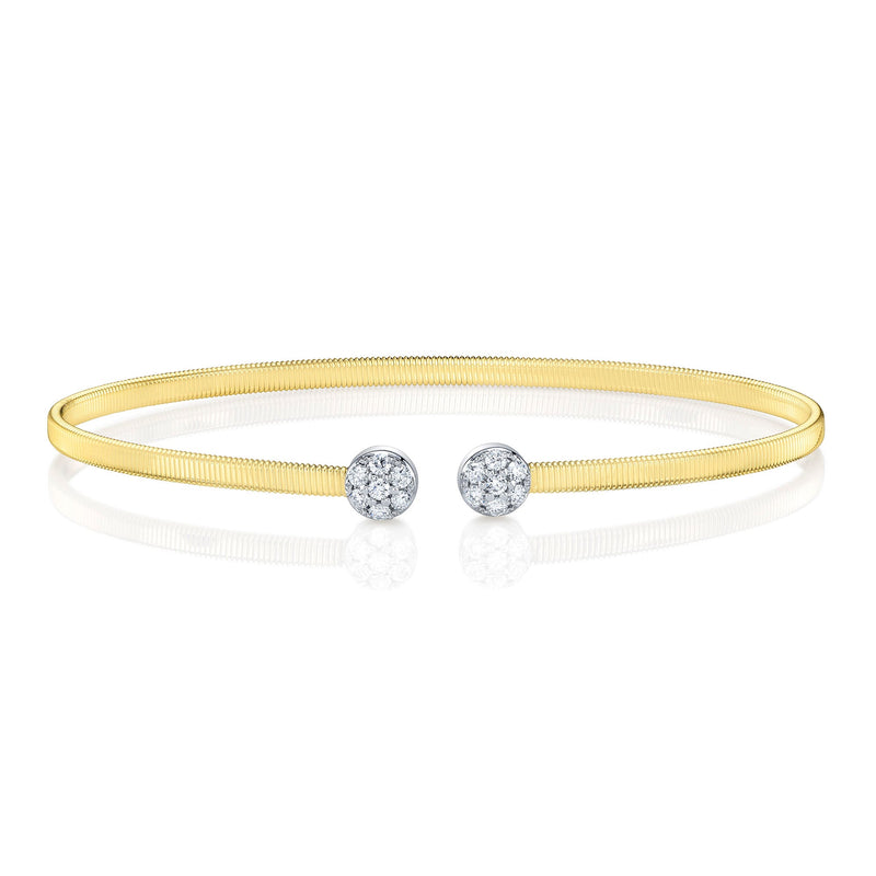 0.22CT DIAMOND PAVE CIRCLE BANGLE