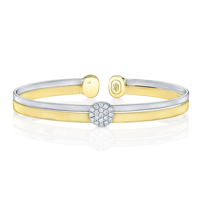 0.28CT DIAMOND PAVE CIRCLE BANGLE