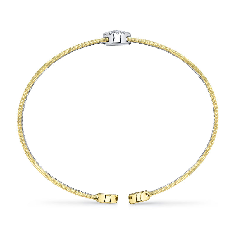 0.28CT DIAMOND PAVE CIRCLE BANGLE