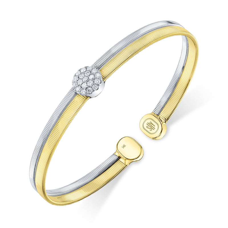 0.28CT DIAMOND PAVE CIRCLE BANGLE