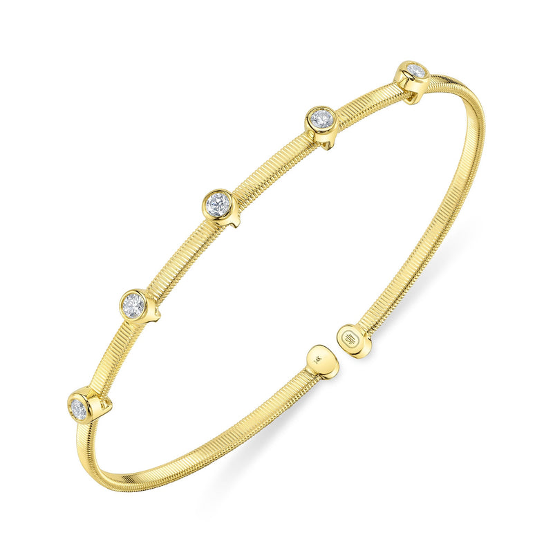 0.32CT DIAMOND BEZEL BANGLE