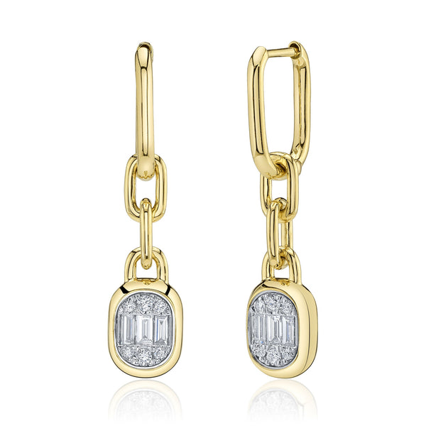 0.40CT DIAMOND BAGUETTE EARRING