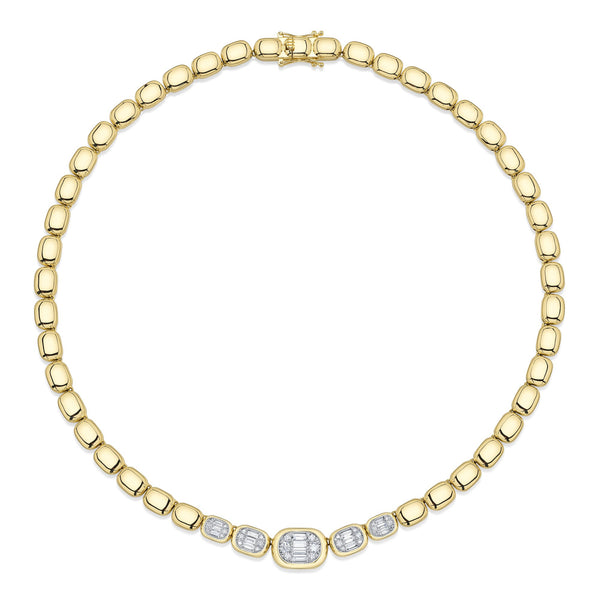 1.15CT DIAMOND BAGUETTE NECKLACE