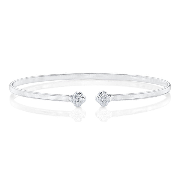 0.19CT DIAMOND CLOVER BANGLE