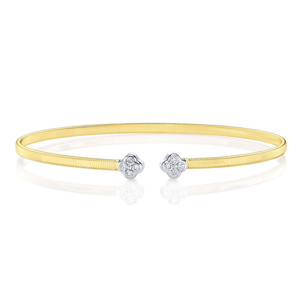 0.19CT DIAMOND CLOVER BANGLE
