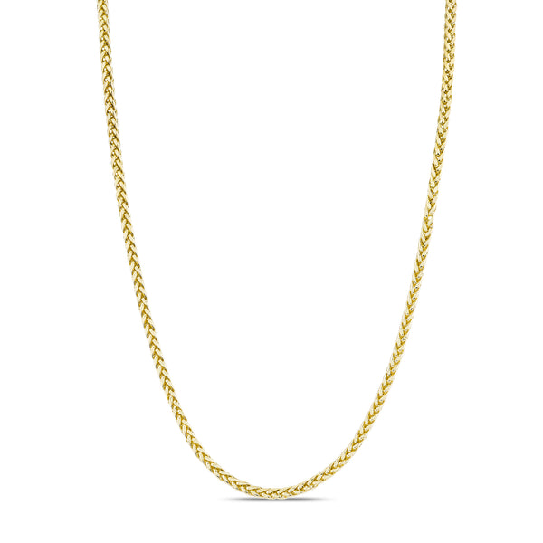 0.20CT DIAMOND MEN'S WHEAT CHAIN 3MM 22"