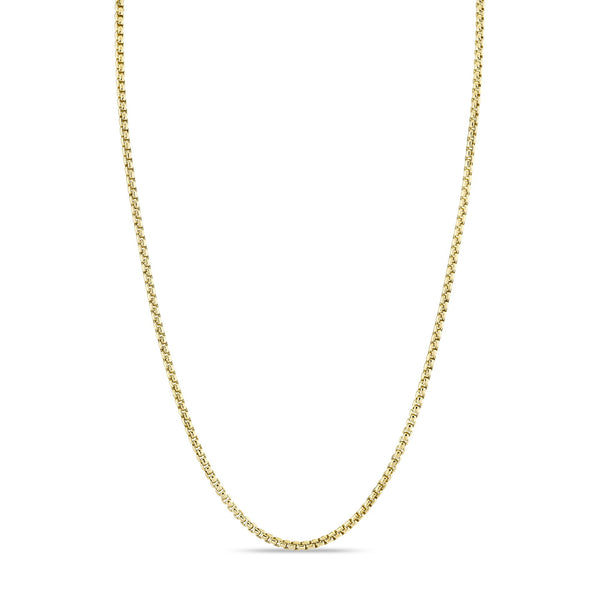 0.06CT DIAMOND MEN'S BOX CHAIN 2.7MM 22"