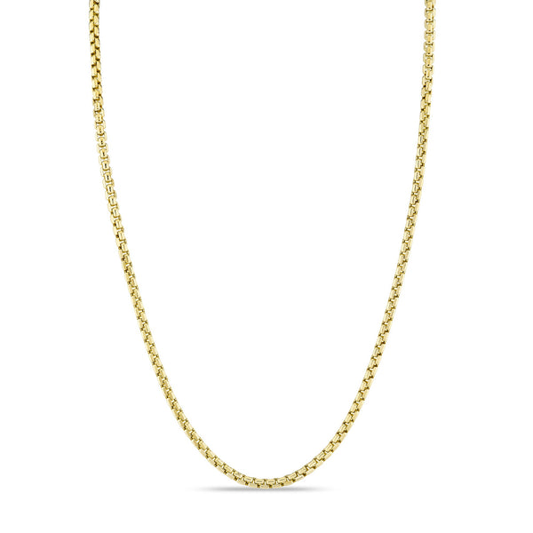 0.06CT DIAMOND MEN'S BOX CHAIN 3.4MM 22"