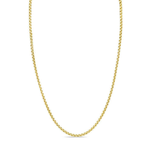 0.21CT BLACK DIAMOND MEN'S BOX CHAIN 3.4MM 22"