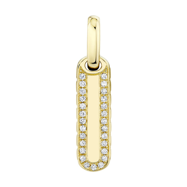 0.13CT DIAMOND BAR DOG TAG PENDANT