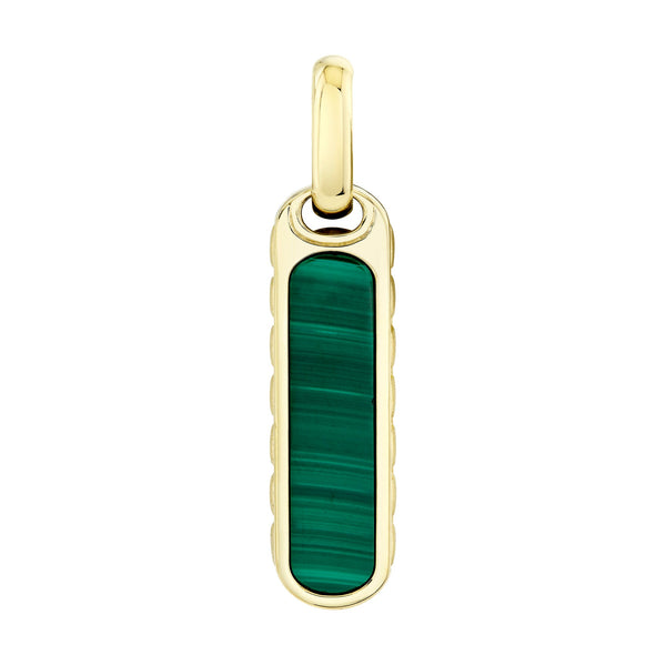 1.89CT MALACHITE BAR DOG TAG PENDANT