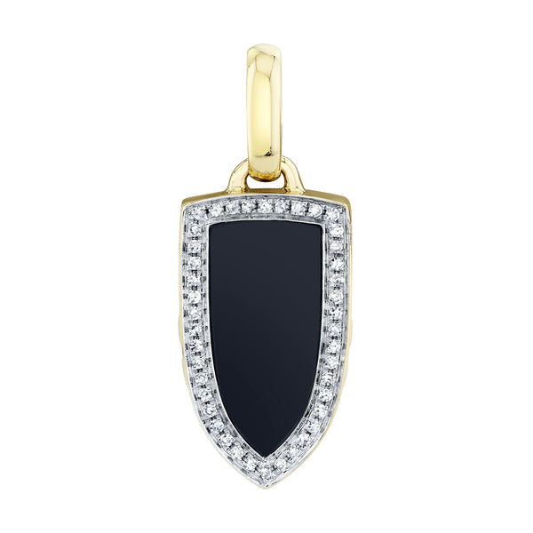 0.12CT DIAMOND & 1.01CT BLACK ONYX PENDANT