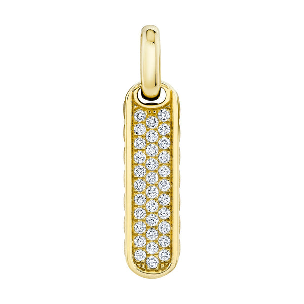 0.48CT DIAMOND BAR DOG TAG PENDANT