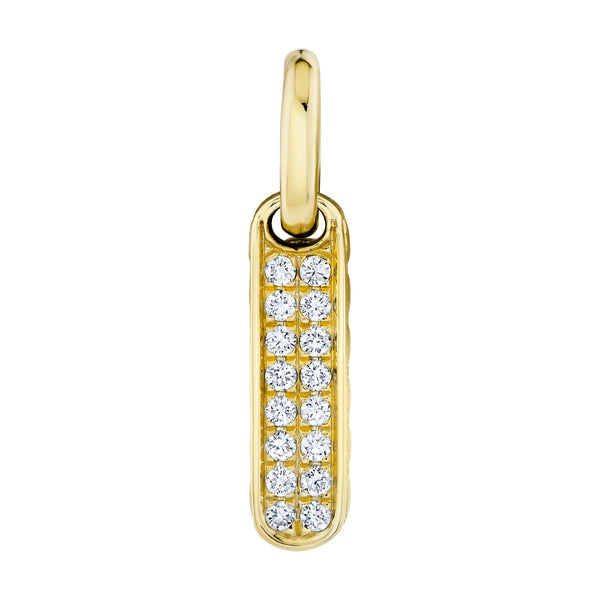 0.13CT DIAMOND BAR DOG TAG PENDANT