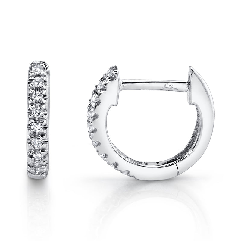 0.04CT DIAMOND MINI HUGGIE EARRING