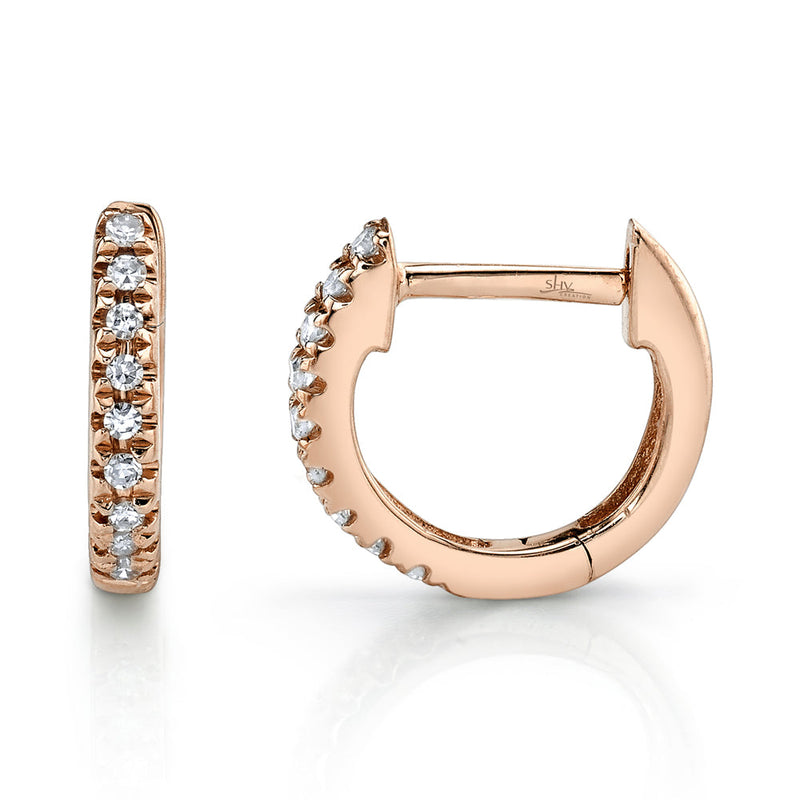 0.04CT DIAMOND MINI HUGGIE EARRING
