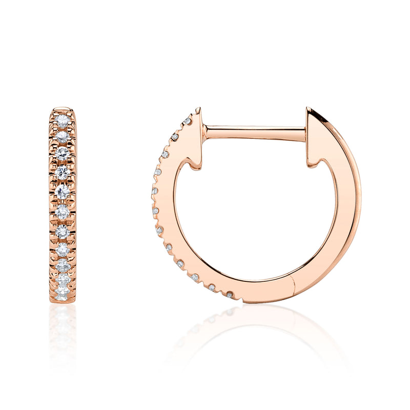 0.07CT DIAMOND HUGGIE EARRING