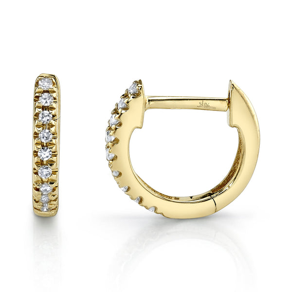 0.04CT DIAMOND MINI HUGGIE EARRING