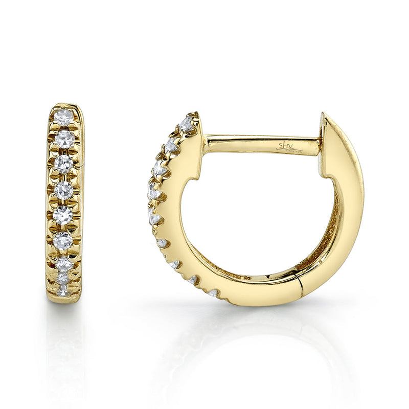 0.04CT DIAMOND MINI HUGGIE EARRING