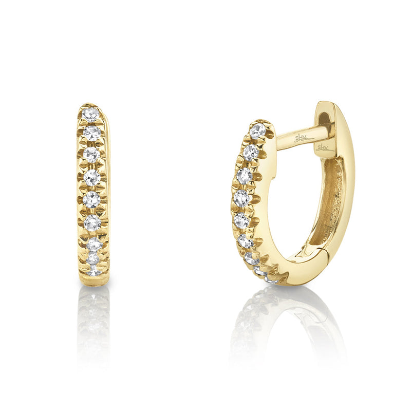 0.04CT DIAMOND MINI HUGGIE EARRING