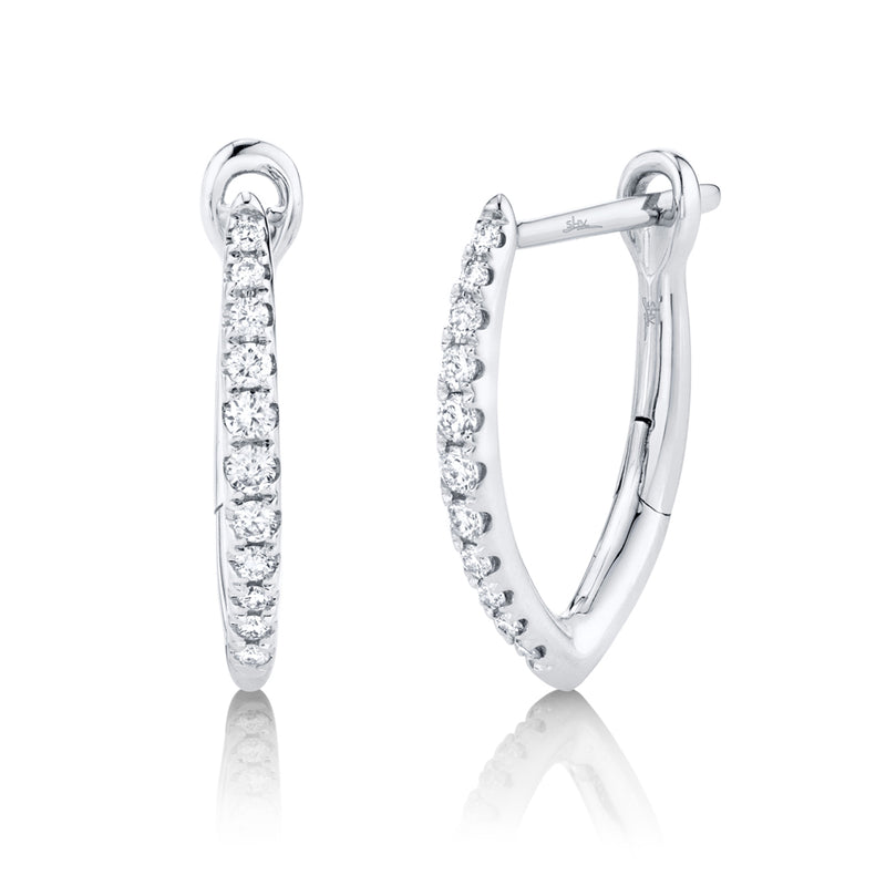 0.15CT DIAMOND HOOP EARRING