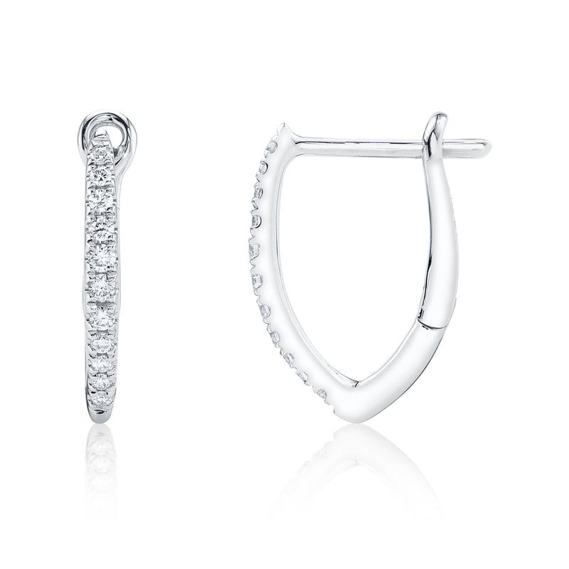 0.15CT DIAMOND HOOP EARRING