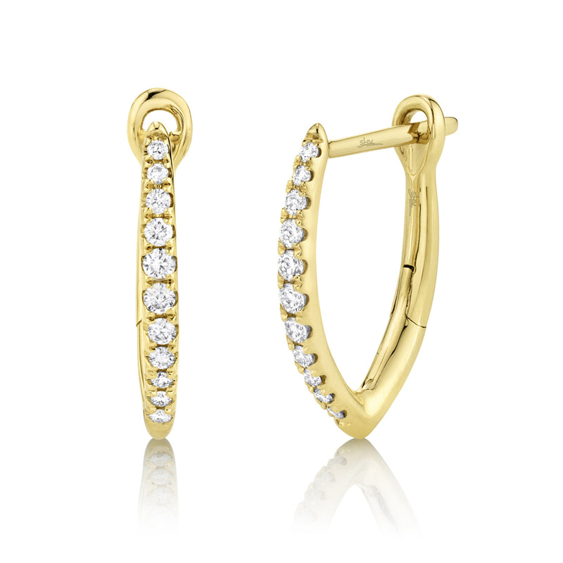 0.15CT DIAMOND HOOP EARRING